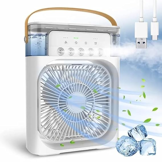 Portable Mini Cooler, Air Conditioner, Water Cooler Small AC for Office, Home Cooling, Summer Fan Hot or Cold USB Compatible Tumbler Bottle 3 Fast Speed