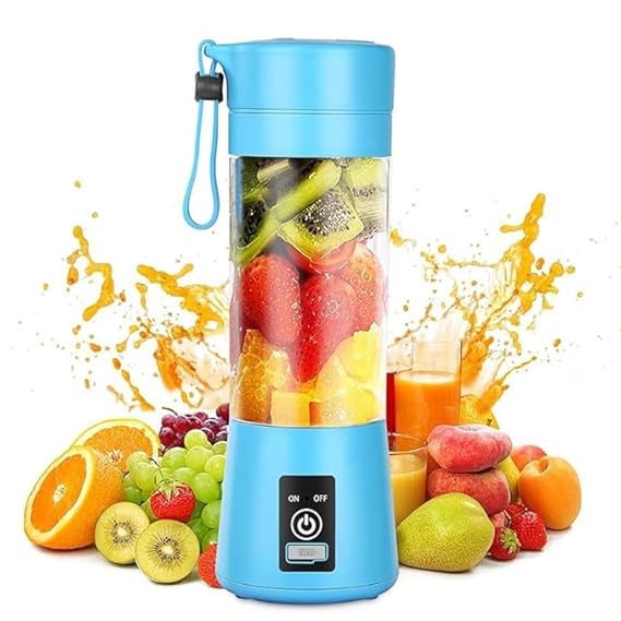 Juice maker, Portable Blender Electric Juicer 6 Blade USB Rechargable Blender Shaker for Juices, Shakes and Smoothies
